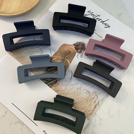 莫兰迪色磨砂发抓方形发夹鲨鱼夹大号抓夹 11CM /抓夹/发夹/ Gold Hair Clip/ Hair Claw