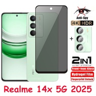 For Realme 14x 5G 2025 Private Tempered Glass Anti-Spy Full Cover Film For Realme 14x 5G 14Realme Re