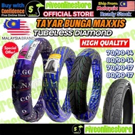 Tayar Motor Bunga Diamond Maxxis 3D MURAH Tyre Tubeless 14 17 70/90 80/90 Mix Brand LC135 Y15 EX5 KR