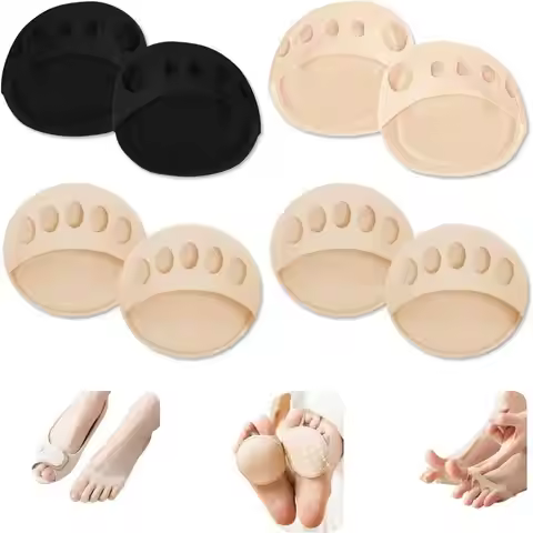 8Pcs/4-Pairs invisible shoe insoles, high-elastic arch support and forefoot cushion. Soft metatarsal