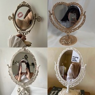 Vintage mirror 360, rusticCermin, aestheticCermin vanity mirror