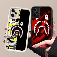 GK-6 Bape Shark Silicone Black White Casing for Xiaomi Redmi poco Note M6 12 F6 C71 15 15C 13X 3 F5 