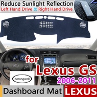 (borongwell)For Lexus Gs Gs300 Gs430 Gs450h Gs350 Gs460 2006~2011 Anti-slip Mat Dashboard Cover Suns