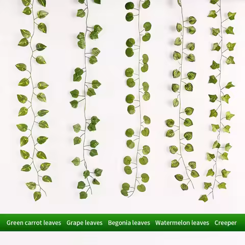 2.1 M Simulation Ivy Scindapsus Aureus Leaves Ivy Ivy Vines Green Leaves Wedding Artificial Flower P