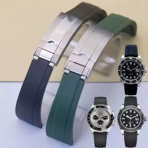 Rubber Watch For Rolex Black Green Blue Water Ghost Ditongna GMT RUBBER B Silicone Waterproof Watch 