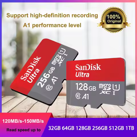 SanDisk Ultra MicroSD Card 32GB MicroSDHC A1 UHS-I Class10 64GB 128GB 256GB 512GB 1TB MicroSDXC Perf