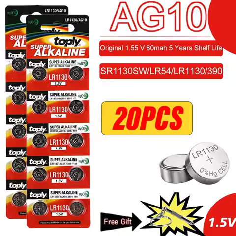 10-500PCS AG10 LR1130 Batteries 389A LR1130 LR54 L1131 SR1130 1.55v Button Cell Coin Battery for Wat