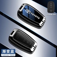 PuraAutoRepair Zinc Alloy Glossy Mirror Gradient TPU Smart Car Key Fob Case Cover Keyless Remote She