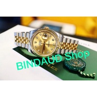 HALFGOLD MAN WATCH SAPPHIRE GLASS GOOD QALUTY DATE FUNTION 36MM (REDY STOCK)
