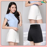 Women Korean Palda Black White High Waist Formal Shorts Walking Slack Trouser Shorts For Woman