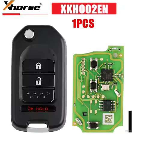 1PCS Xhorse XKHO02EN Wire Remote Key for Honda Flip 2+1 Buttons English Version working with Xhorse