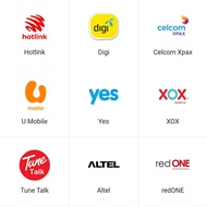 Prepaid Reload  PIN Top Up Maxis/Hotlink Digi Celcom RM10/30/RM50