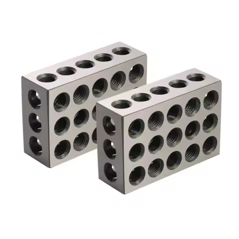 2pcs Hardened Steel 1-2-3' Blocks 0.0002' Precision Matched Machinist 123 Milling Tool 23 Holes 25-5
