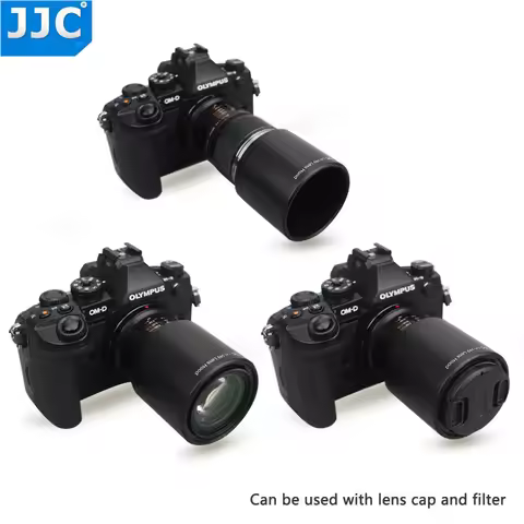 JJC Reversible Lens Hood Shade Tube for Olympus M.ZUIKO Digital ED 60mm f2.8 Macro Lens Replaces Oly