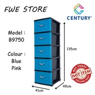 Century 5 Tier Plastic Drawer / Cloth Cabinet / Storage Cabinet B9750