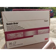 General Hand Pad 3M-7447 Scotch Brite Maroon 20pcs/Box (Sabah and Sarawak Only)