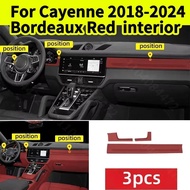 Original Car Bordeaux red car interior parts for Porsche Cayenne Coupe S Gts Turbo Screen Watch Stic