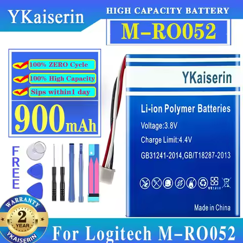 For Logitech M-RO052, MX Anywhere 2, MX Master, MX Master 2, MX Master 2s, MX Master 3 M-RO052 900mA