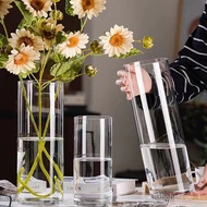 🚓insWind Transparent Straight Glass Floor Vase Wholesale Rich Bamboo Flower Vase Ornaments Hydroponic Glass Utensils