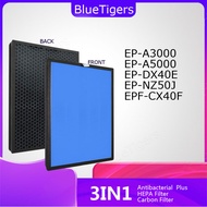 BLUETIGERS Hitachi แผ่นกรองเครื่องฟอกอากาศ รุ่น EP-A3000 EP-A5000 EP-NZ50J EP-TZ30J แผ่นกรอง รุ่น EP
