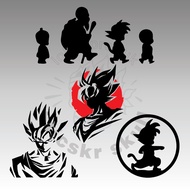 Dragon Ball Goku Kanji Vinyl Sticker Z Gt Son Goku Kakaraoto Anime Super Saiyan Stiker Kereta Motor 