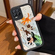 Realme 8 4G 8 5G 8 Pro 8s 5G Q3 Q3i V13 5G Narzo 30 5G Case Cute Cat Pattern Case HP Cesing Silicone