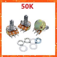 High quality 3-pin Single Potentiometer 2K 10K 50K 500K 1M, Volum potentiometer, housing, potentiome