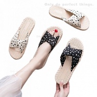 Women's Ethnic Motif Polkadot Folding Strap Sandal - Comfortable Flip Flop Style