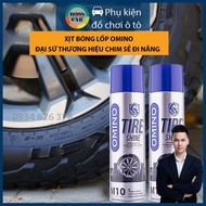 [Omino] 1 chai xịt dưỡng bóng làm mới vỏ lốp ô tô OMINO M10 500ml phục hồi lốp xe nhựa đen - Chính H
