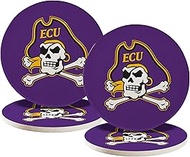 Desert Cactus East Carolina University Ceramic Coasters 4 Pack Pirates ECU Absorbent Drink Coasters 
