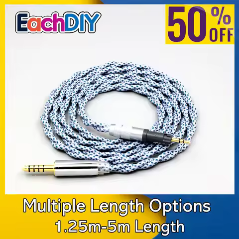 99% Pure Silver Mix Graphene OCC Shielding Earphone Cable For Audio Technica ATH-M50x ATH-M40x ATH-M