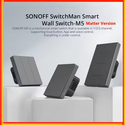 Sonoff M5 Matter Over Wifi Smart Wall Switch EU US 1 2 3C Button Press Smart Switch eWelink APP Voic