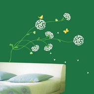 Heart Dandelion Plant Korea Wall Sticker on Transparent Fabric