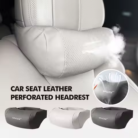 Perforated Headrest Car Headrest Seat Neck Pillow Protector For Tesla Model S Model X Model Y Roadst