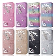 New Casing For Samsung Galaxy A22 A32 A52 A52S A72 4G 5G A51 A71 4G Diamond Flower Protection Flip Stand Leather Wallet Case Cover