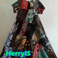 Daster sambung kain perca batik jumbo xl