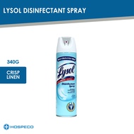 Lysol Disinfectant Spray Crisp Linen 340 grams | Air Freshener Antibacterial Spray | HOSPECO 71012