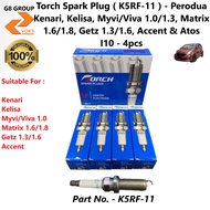 Torch Spark Plug ( K5RF-11 ) - Perodua Kenari, Kelisa, Myvi/Viva 1.0/1.3, Matrix 1.3/1.6, Accent & A