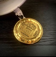 Chanel Vintage Golden Round Plate Brooch 香奈兒復古金色圓盤胸針
