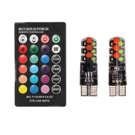 Remote Control T10 LED Light Bulb - 7 Color RGB Parking Light 4266