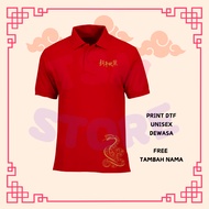 CHINESE NEW YEAR SNAKEPOLO - CHINESE NEW YEAR COLLAR T-SHIRT 2025 - ADULT - 01 02 03 04 05 06 07 08 