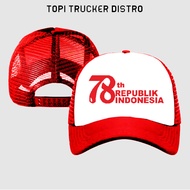 Men's and Women's Mesh Hats, Trucker Hats, DIstro Hats, 78th Indonesian Independence Day, August 17,
