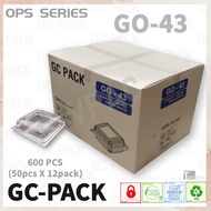 GO-43 OPS Plastic Tray with Lock (BULK 600pcs±)Burger TRAY / BENXON OPS C43 / GC PACK