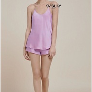 Busan Korean Silk Premium Busan SV silky Sleepwear Set Shorts Sweet French Cute Casual