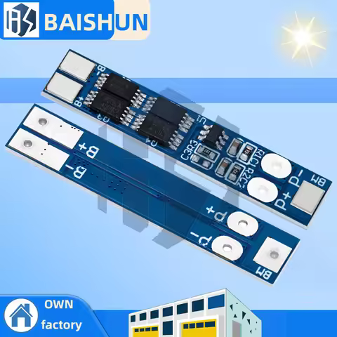 2S 7.4V 8A 18650 Battery Management System - Triple Protection Board for Over-voltage/Current/Discha