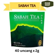SABAH TEA Teh Sabah Borneo Tea Leaf PotBags - 40 Uncang x 2g