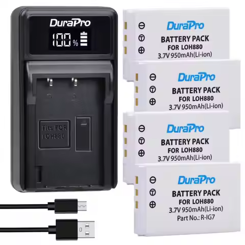 950mAh R-IG7 LOH880 Camera Battery + USB Charger for Logitech Harmony LOH880 900 720 850 880 885 890