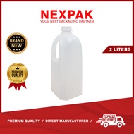 2L HDPE Gallon Square Empty Container Food Grade with Tamper Proof Cover 1 Pack 44pcs