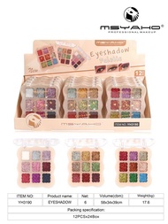 พาเลทอายแชโดว์ กริตเตอร์ 9 สี  MSYAHO EYESHADOW PALETTE YH-3190