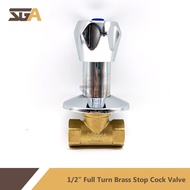 BLITON 1/2" Full Turn Copper Brass B1198 FLANGE STOPCOCK / CONCEALED STOPCOCK / SHOWER STOPCOCK